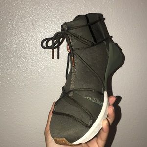 Olive Puma Fierce workout shoes
